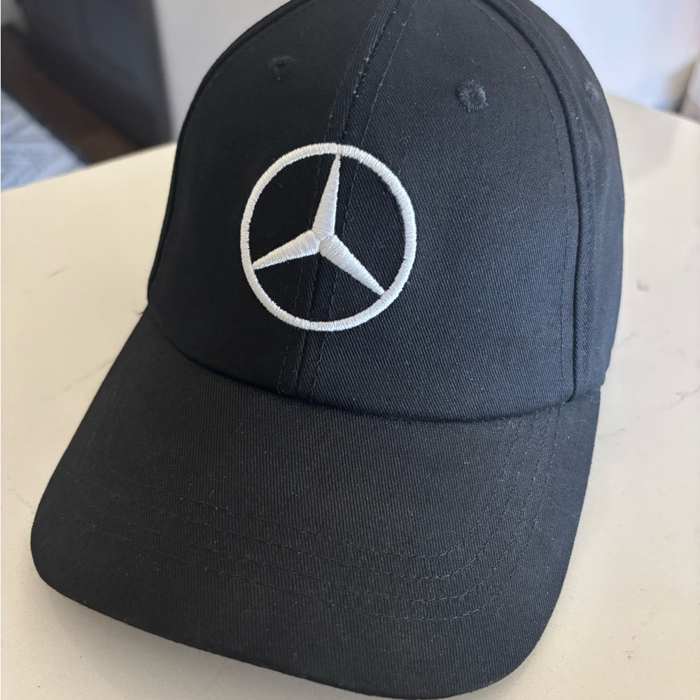 Mercedes-Benz Black Baseball Cap with White Logo